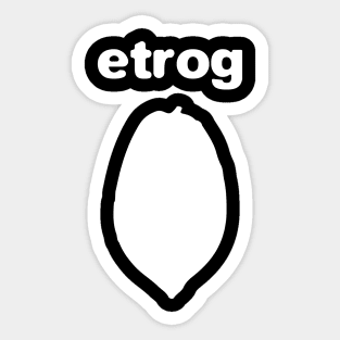 Ertog אֶתְרוֹג citron fruit white Sticker